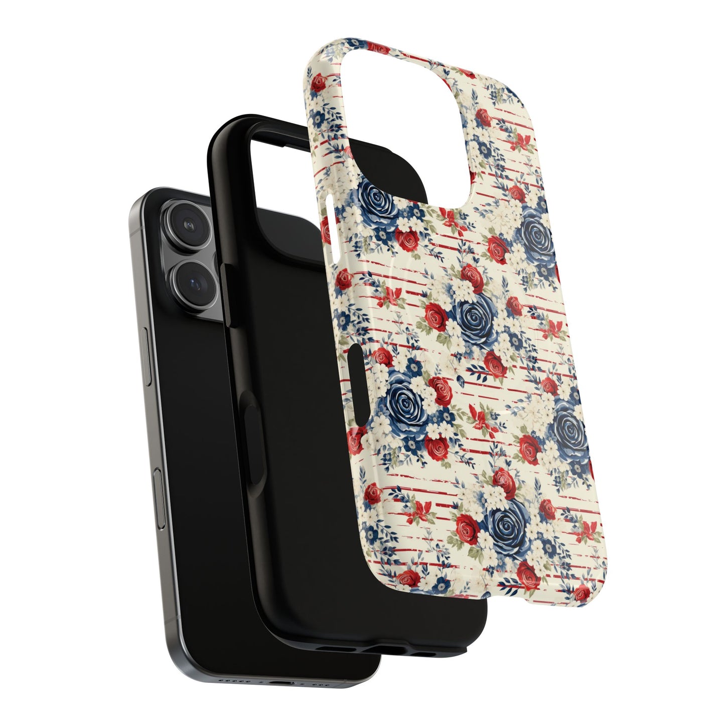 Rose & Glory Tough iPhone Magnetic Case, Vibrant Protective Cover, Stylish Gift for Her, Floral Design, iPhone Accessories, Anniversary Gift