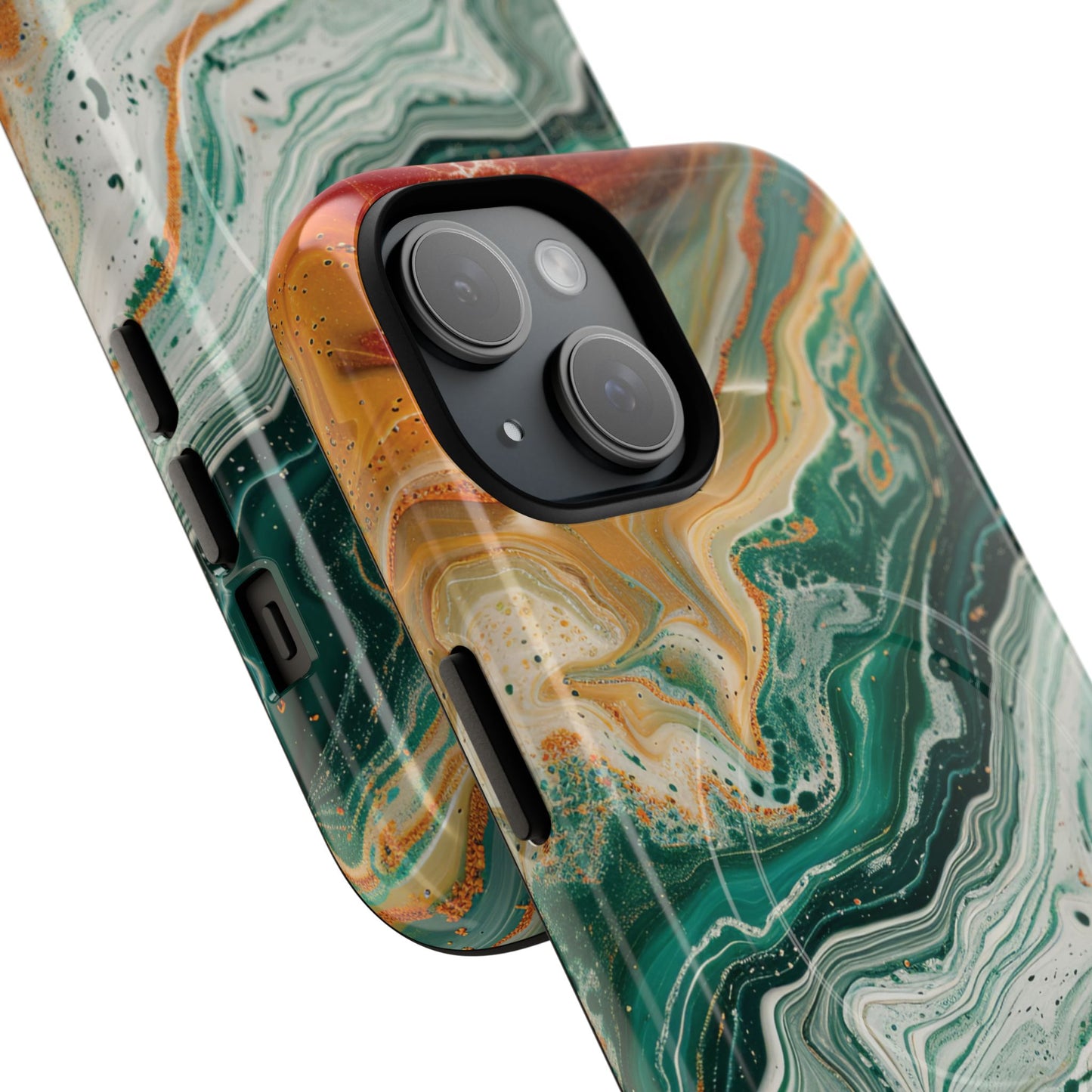 Stylish Tough Acrylic Magnetic iPhone Cases for Everyday Protection, Marble Design, Unique Gifts for Tech Lovers, Holiday Essentials