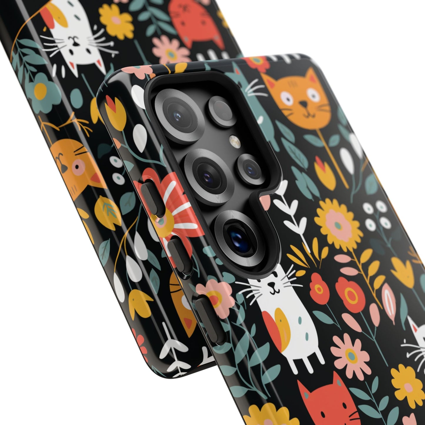 Personalized Whimsical Feline Garden Google and Samsung Tough Cases