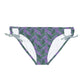 Purple Tropical Bliss Loop Tie Side Bikini Bottom (AOP)