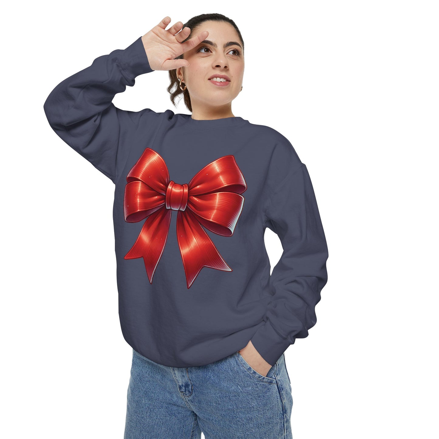 Bow Charm Valentines Unisex Comfort Colors Garment-Dyed Sweatshirt