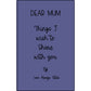 Personalized Dear Mum/Dad/Sister/Friend Engraved Vegan Leather Journal — "Things I Wish to Share with You" Memorial Gift