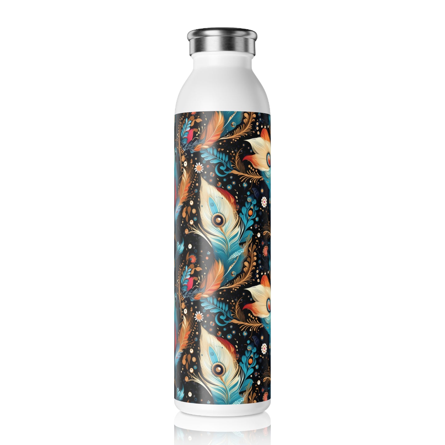 Ethereal Feathers Slim Water Bottle