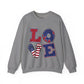 Patriotic LOVE Unisex Heavy Blend™ Crewneck Sweatshirt