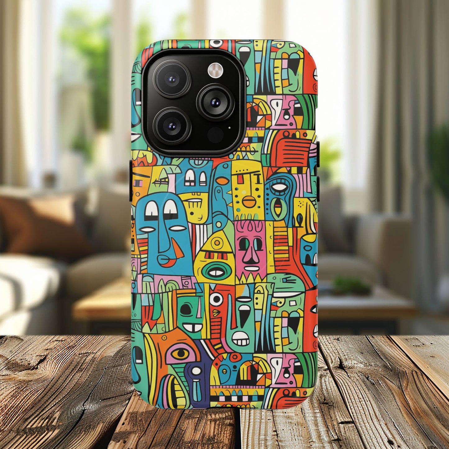 Vibrant Art Magnetic Phone Case, Colorful Protector, Unique iPhone Case, Gift for Artists, Trendy Tech Accessory