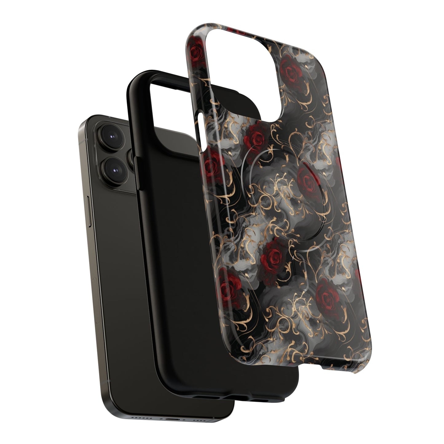 Elegant Floral Tough iPhone Magnetic Cases, iPhone Protection, Unique iPhone Covers, Stylish Mobile Accessories, Gift for Her