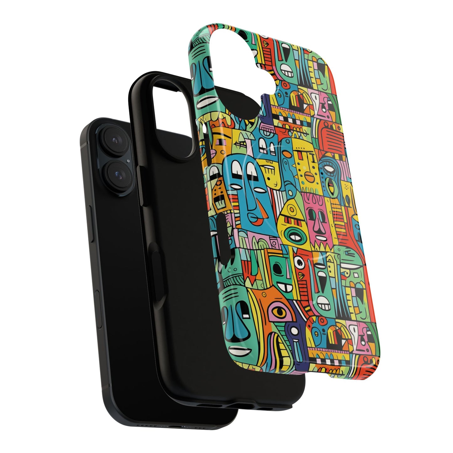 Vibrant Art Magnetic Phone Case, Colorful Protector, Unique iPhone Case, Gift for Artists, Trendy Tech Accessory