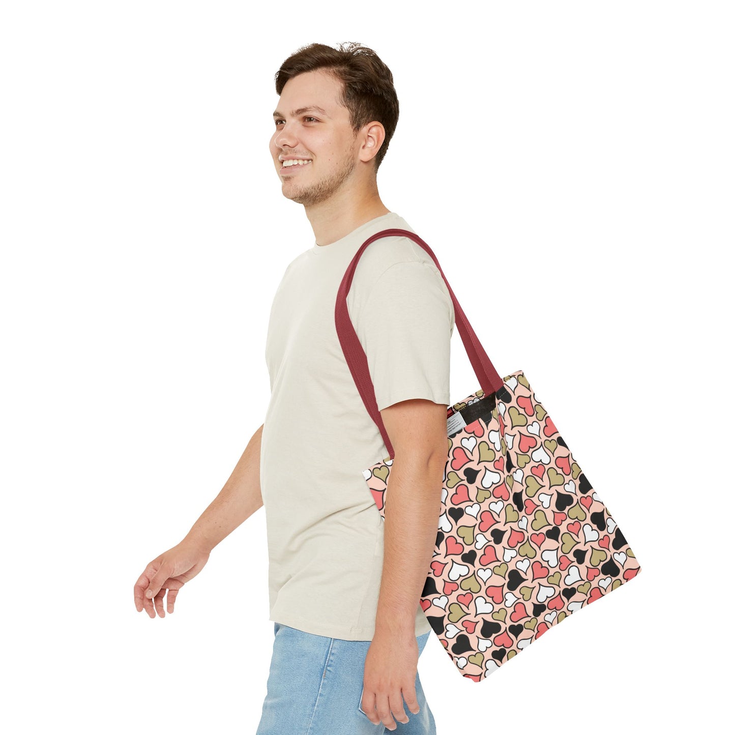 Heart Patterned Tote Bag - Cute & Stylish Carryall for Every Occasion