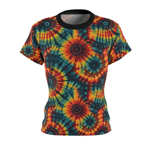 Rainbow Swirl Tie and Dye Women's Tee (AOP)