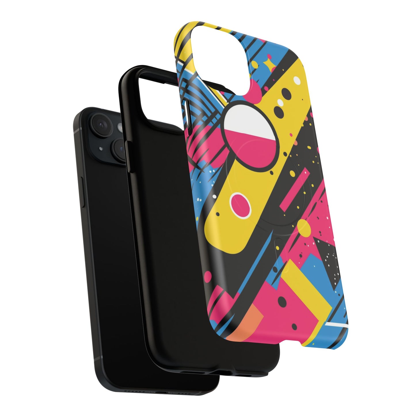 Electric Motion Mix iPhone Cases for Creative Souls | Tough iPhone Magnetic Cases, Stylish Protection, Unique iPhone Accessories, Gift for Art Lovers, Retro Vibes
