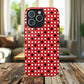 Crimson Gridlock Tough iPhone Magnetic Cases, Durable iPhone Accessories, Gift for Tech Lovers, Modern Design