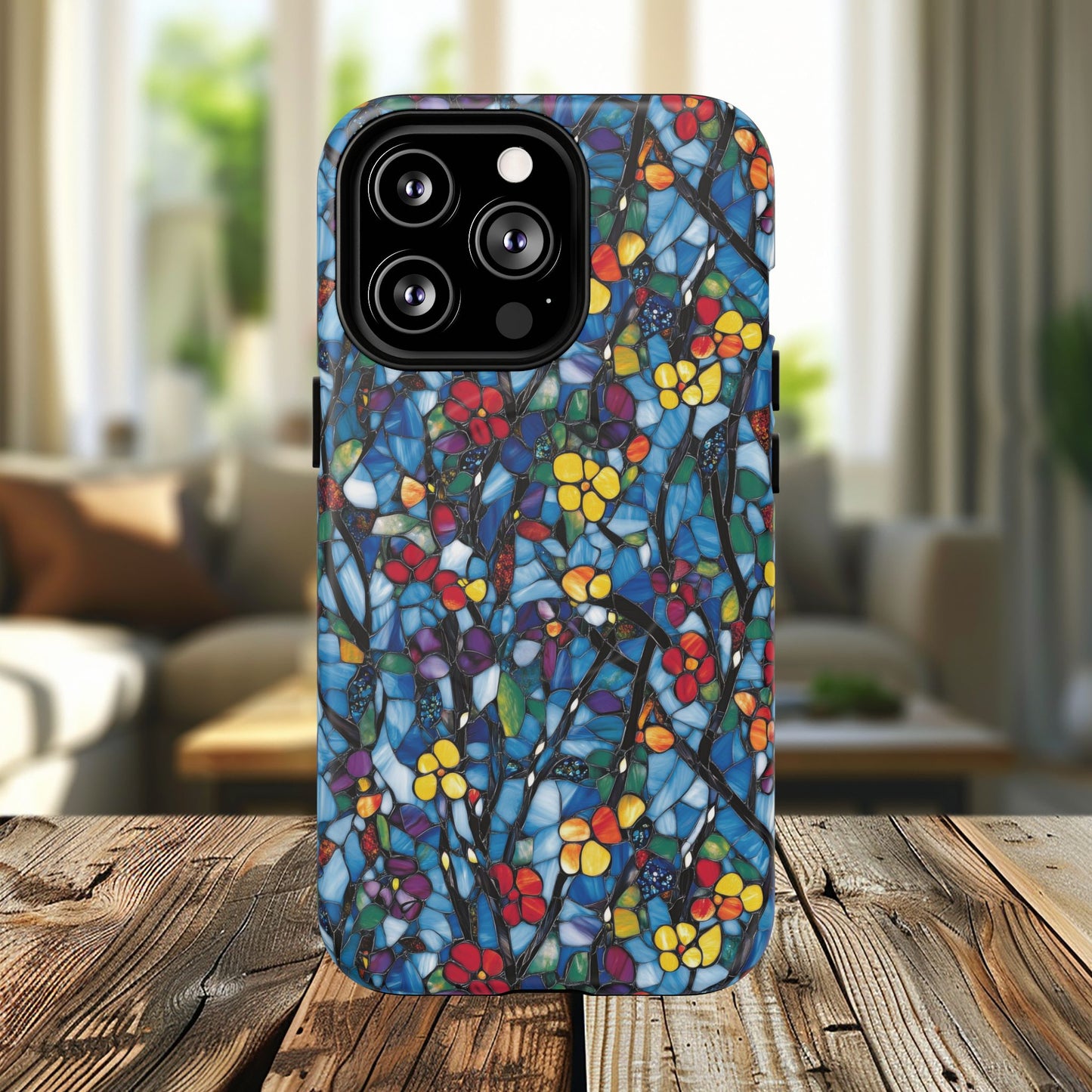 Colorful Floral Phone Case, Tough Magnetic Phone Cover, Durable Tech Accessory, Unique Gift for Her, Vibrant Smartphone Case