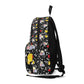 Personalized Black Composition Book Inspired Colorful Kids' Backpack, School Bag, Fun Pattern Backpack, Cute Child's Rucksack, Composition Backpack, Unique School Supplies