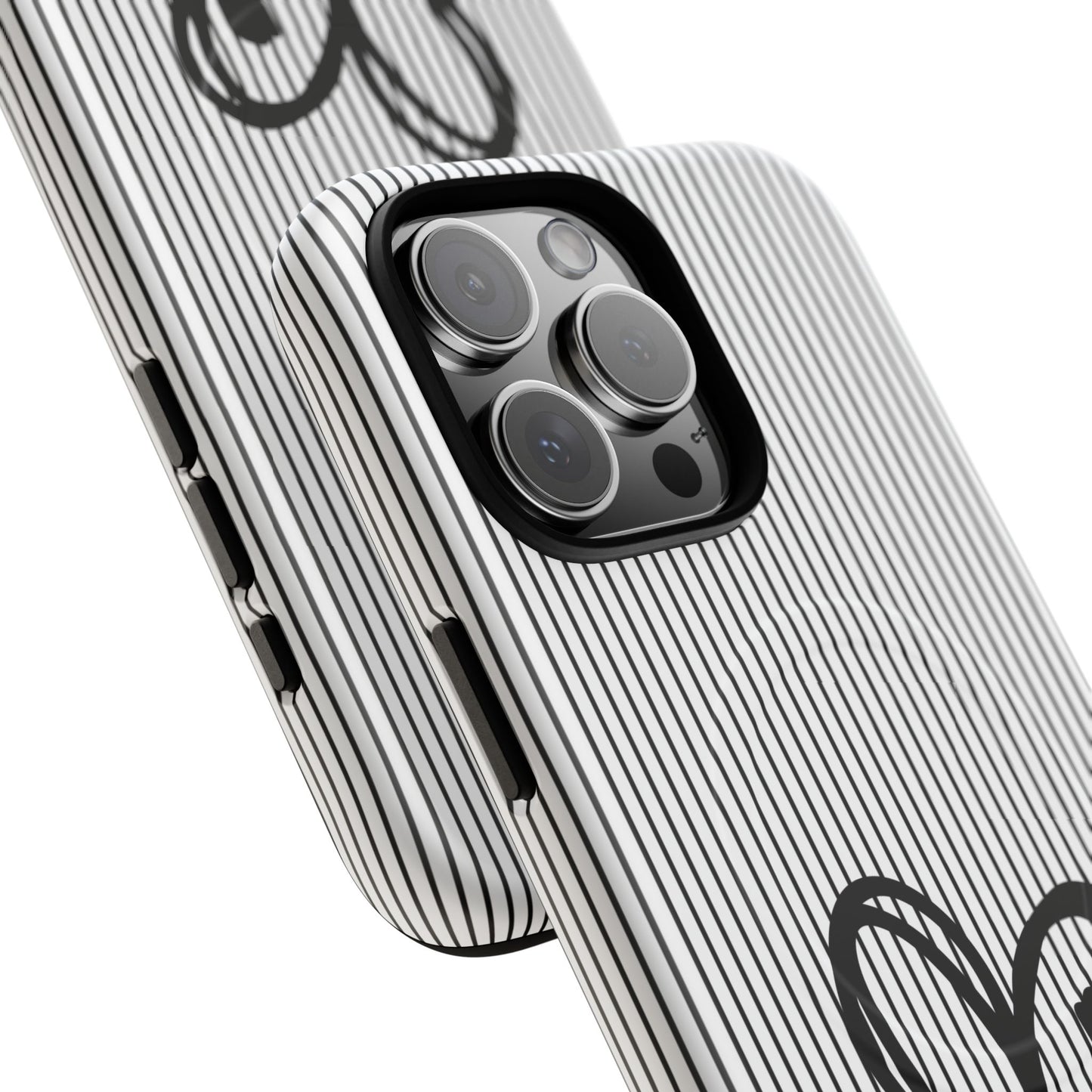 Tough Magnetic Phone Case with Heart & Cross Design, Durable Phone Cover, Unique Gift for Her, Stylish Accessory, Everyday Use