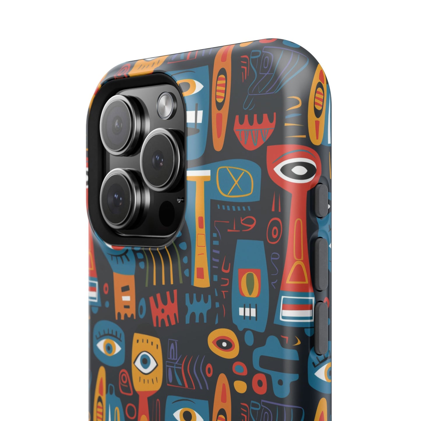 Personalized Colorful Abstract Faces Clear Impact-Resistant Case