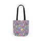 Personalized Purple Doodle Daydream Composition Book Inspired Canvas Tote Bag with Colorful Straps, Cute School Bag, Eco-Friendly Tote, Back to School Shopping Bag, Teacher Gift Idea