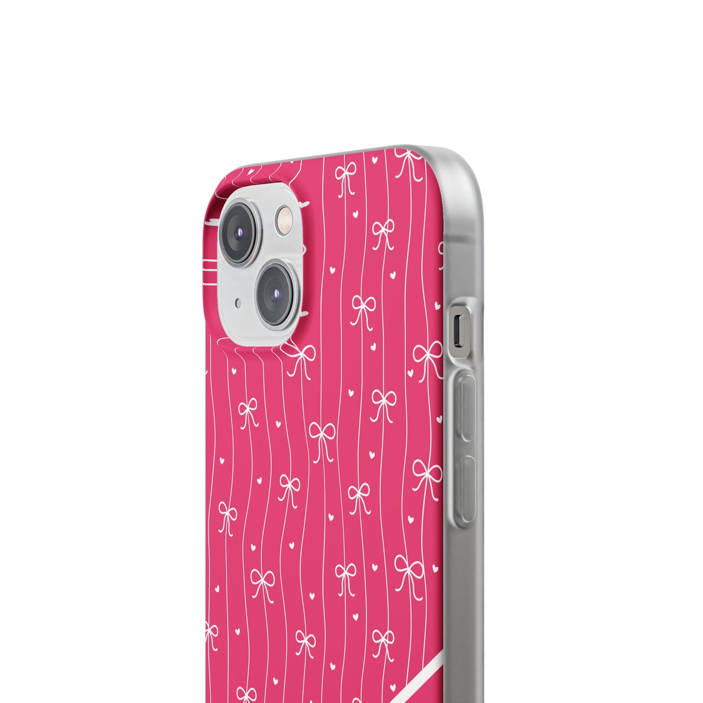 Personalized Pink Bow Coquette Slim Flexi iPhone and Samsung Cases — Custom Name or Affirmation
