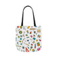 Personalized Classroom Couture Composition Book Inspired Canvas Tote Bag with Colorful Straps, Cute School Bag, Eco-Friendly Tote, Back to School Shopping Bag, Teacher Gift Idea