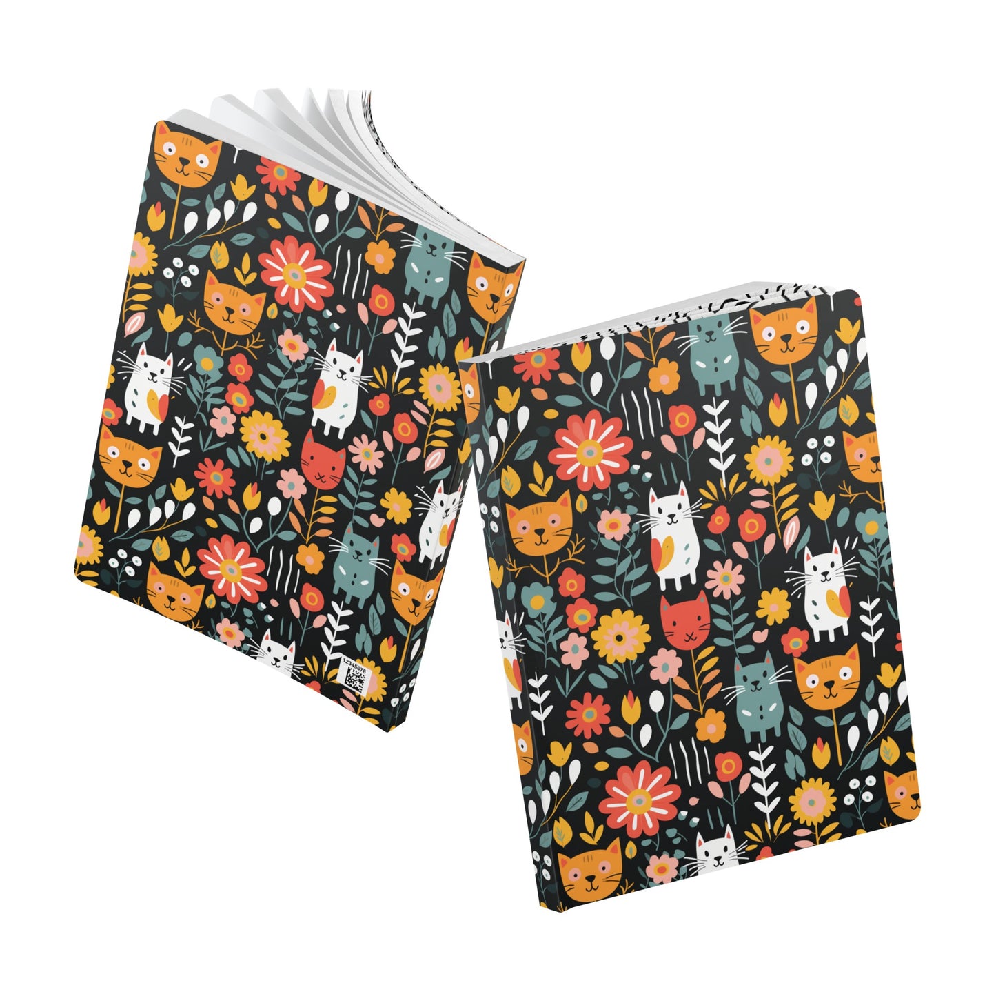 Whimsical Feline Garden Softcover Journal (With Inside Coloring Prints)