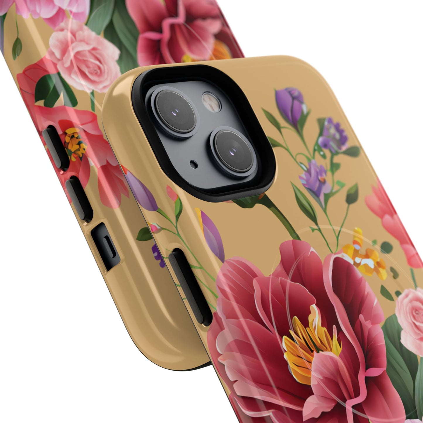 Sunset Botanica Tough iPhone Magnetic Case, Gifts for Her, MagSafe® iPhone® Tough Case, iPhone 13, 14, iPhone 15, iPhone 16, 17, Pro, Pro Max, Plus.