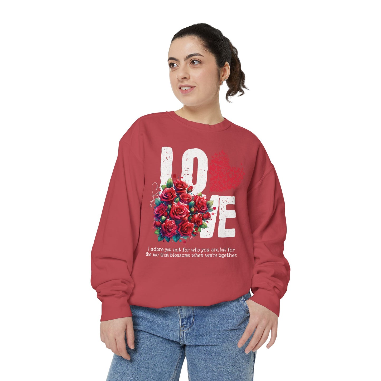 LOVE always Valentines Unisex Garment-Dyed Sweatshirt