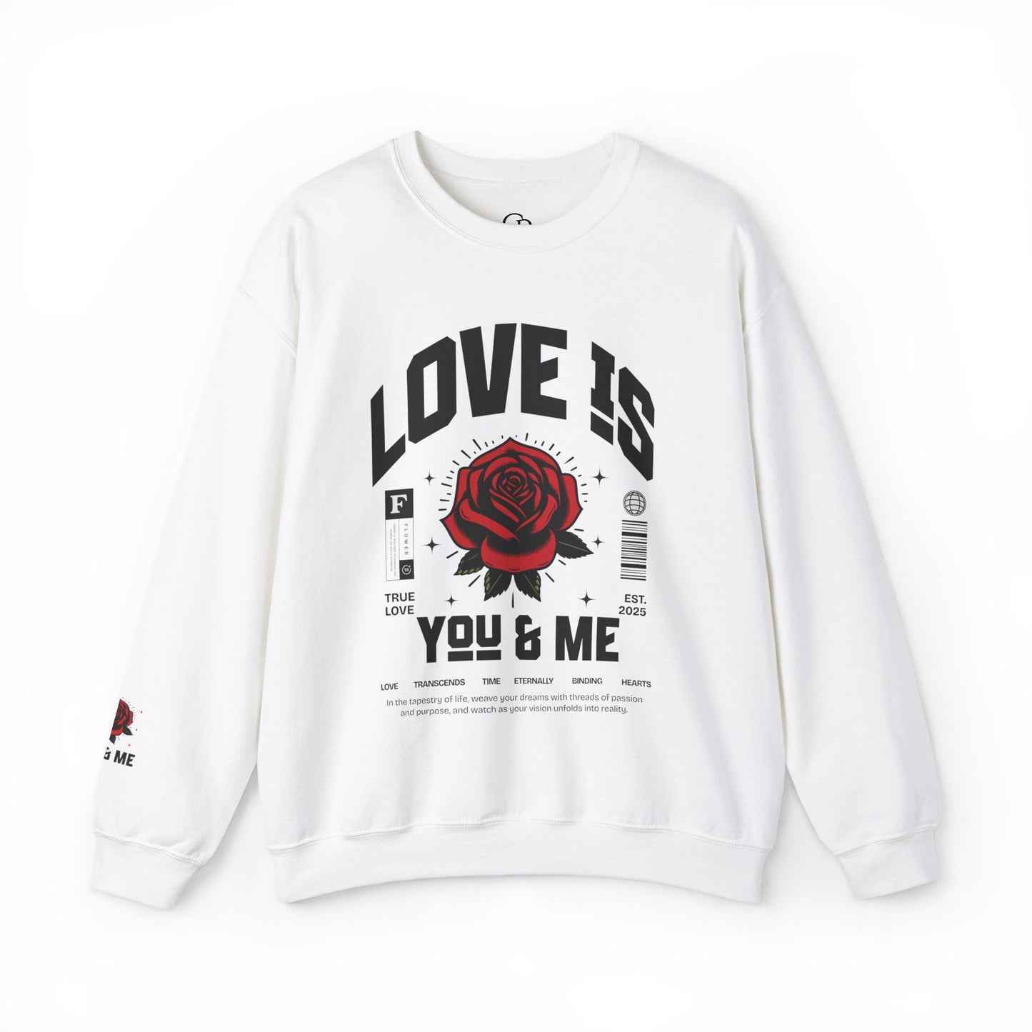 You and Me Unisex Heavy Gildan Blend™ Crewneck Sweatshirt.