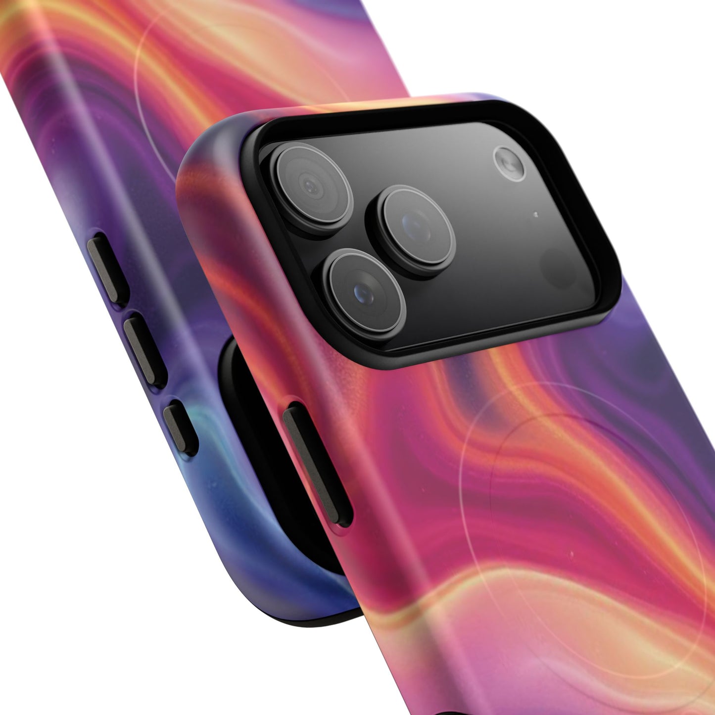 Cosmic Lava Flow Colorful Abstract iPhone Case , Tough Magnetic Protection, Stylish Accessories, Gift for Tech iPhone Lovers, Vibrant Mobile Covers