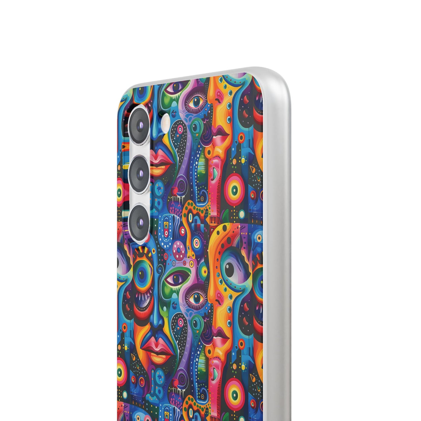 Psychedelic Visions Flexi iPhone and Samsung Case - Colorful Abstract Design.