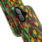 Floral Luminous Whirl Tough Magnetic iPhone Case, Stylish Protection for Everyday Life, Gift for Flower Lovers, Unique iPhone Accessory, Stained Glass iPhone Protection.