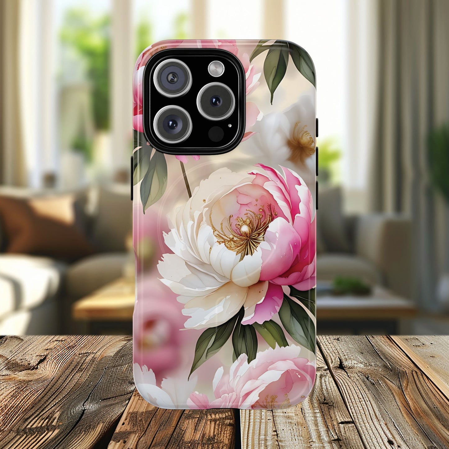 Blooming Petals Tough Magnetic Phone Cases, Elegant Phone Cover, Durable Case for Flower Lovers, Phone Accessories