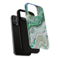 Marbled Tough iPhone Case, Magnetic Protector, Stylish Tech Accessory, Durable iPhone Cover, Unique Gift Idea
