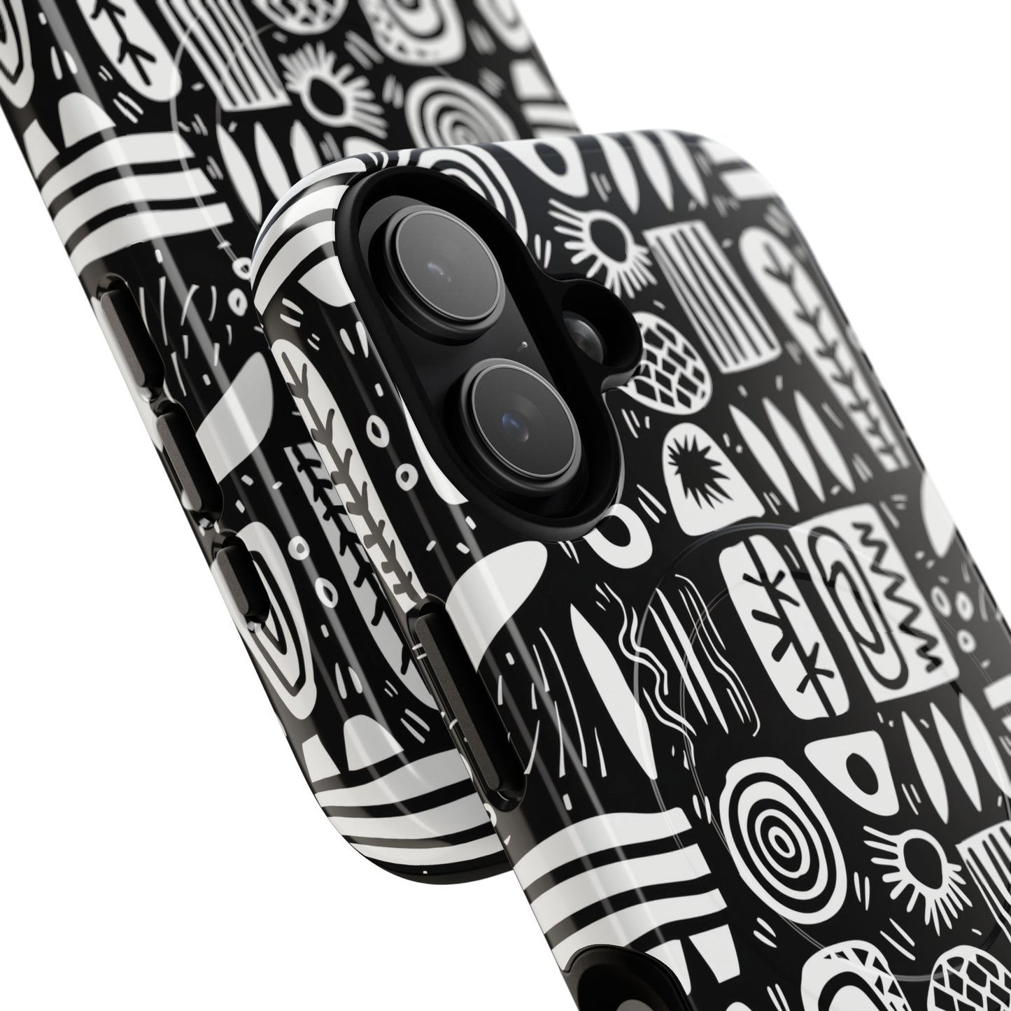 Modern Abstract Geometric Tough Magnetic Phone Case, Durable Phone Accessory, Gift for Him or Her, Artistic Design, Modern Decor