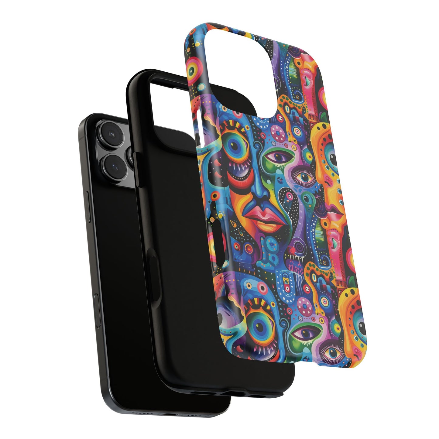 Psychedelic Visions Colorful Art iPhone Case - Tough Cases with Vibrant Abstract Design