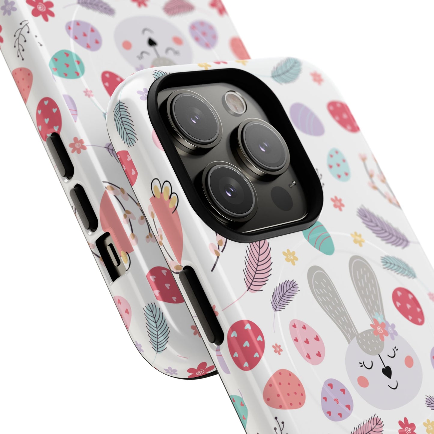 Cute Easter Bunny iPhone Case, Tough Magnetic Phone Cover, Spring Gift, Durable iPhone Accessory, Adorable Easter Decor