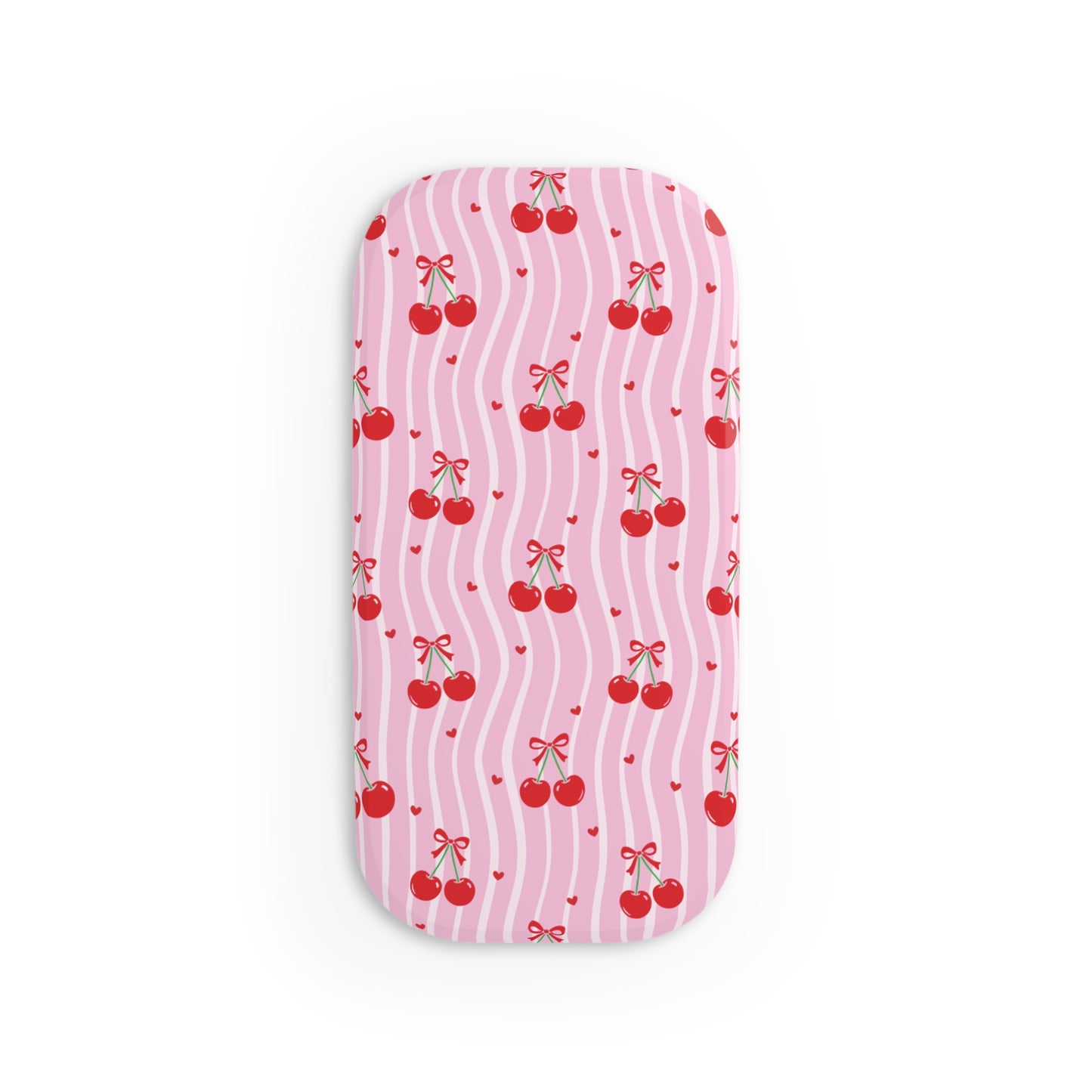 Cherry Blossom Dreams Phone Grip — Pink Retro Cherry Click-On Stand