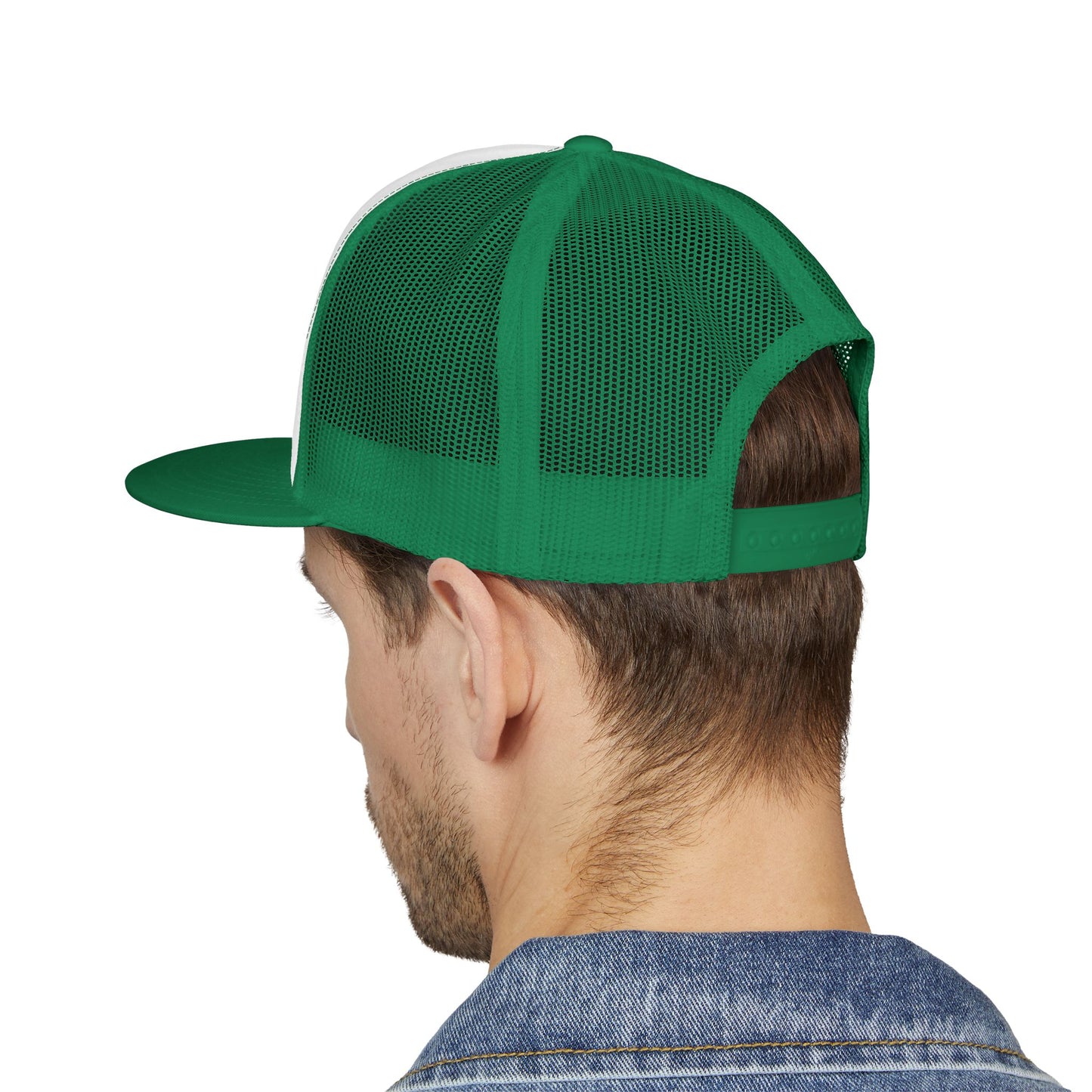 Red 'ELOHIM, GENESIS 1:1'  Embroidered 5 Panel Trucker Cap | Casual Style Hat, Adjustable, Unisex, Perfect Gift for Outdoors, Festivals, Daily Wear