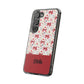 Personalized Rosette Coquette Floral Bow Clear iPhone, Samsung Cases — Custom Name Phone Cover