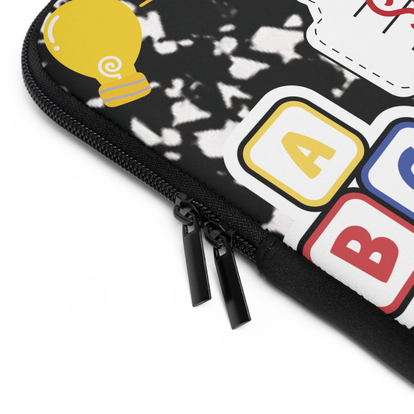 Personalized Laptop Sleeve with Black Composition Book Inspired Design, Customizable Tech Case, School Supplies, Gift for Students, College Essentials, Back to School