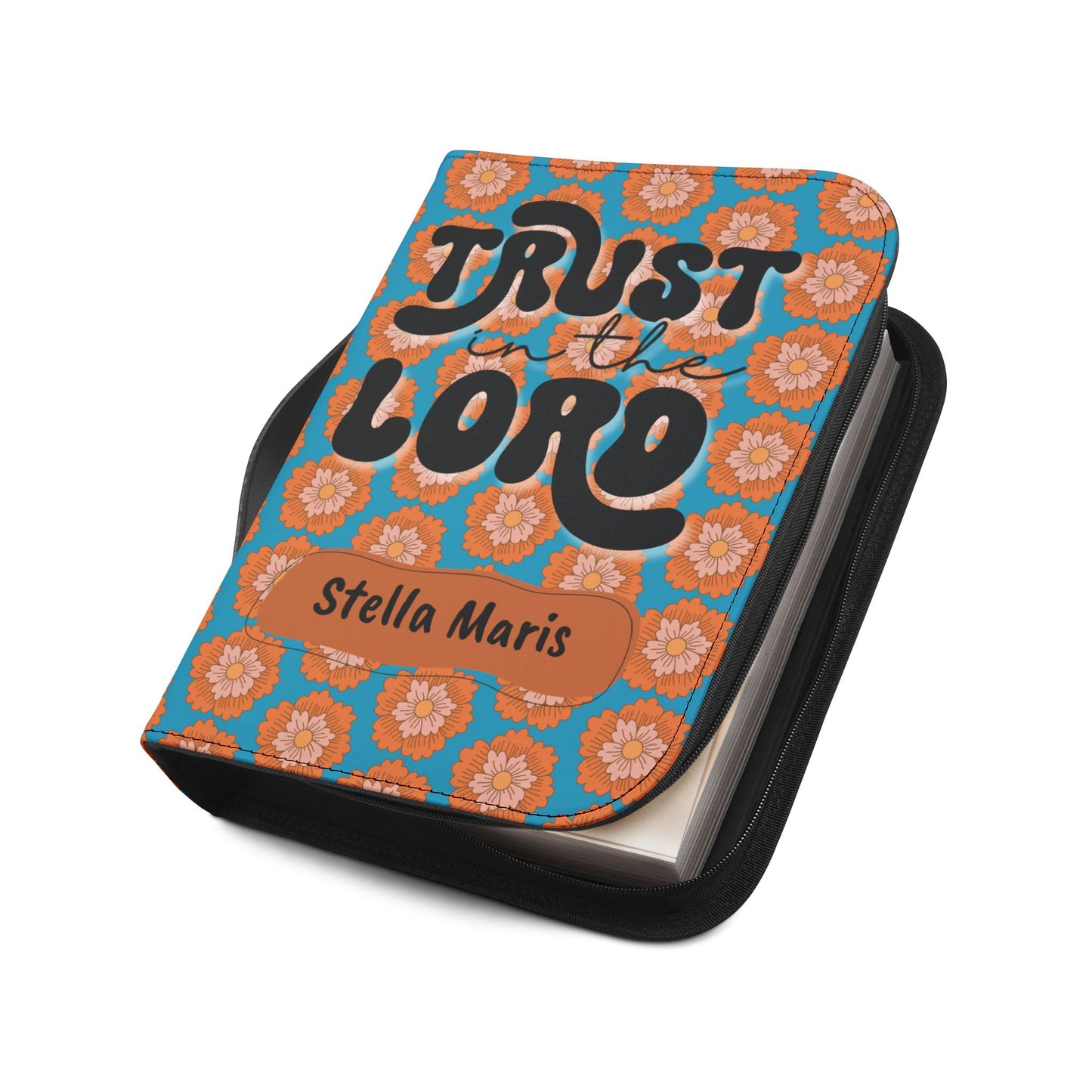 Personalized Floral Bible Cover - Trust in the Lord Design for Believers| Baptism | Christening | Anniversary | Birthday Gifts.