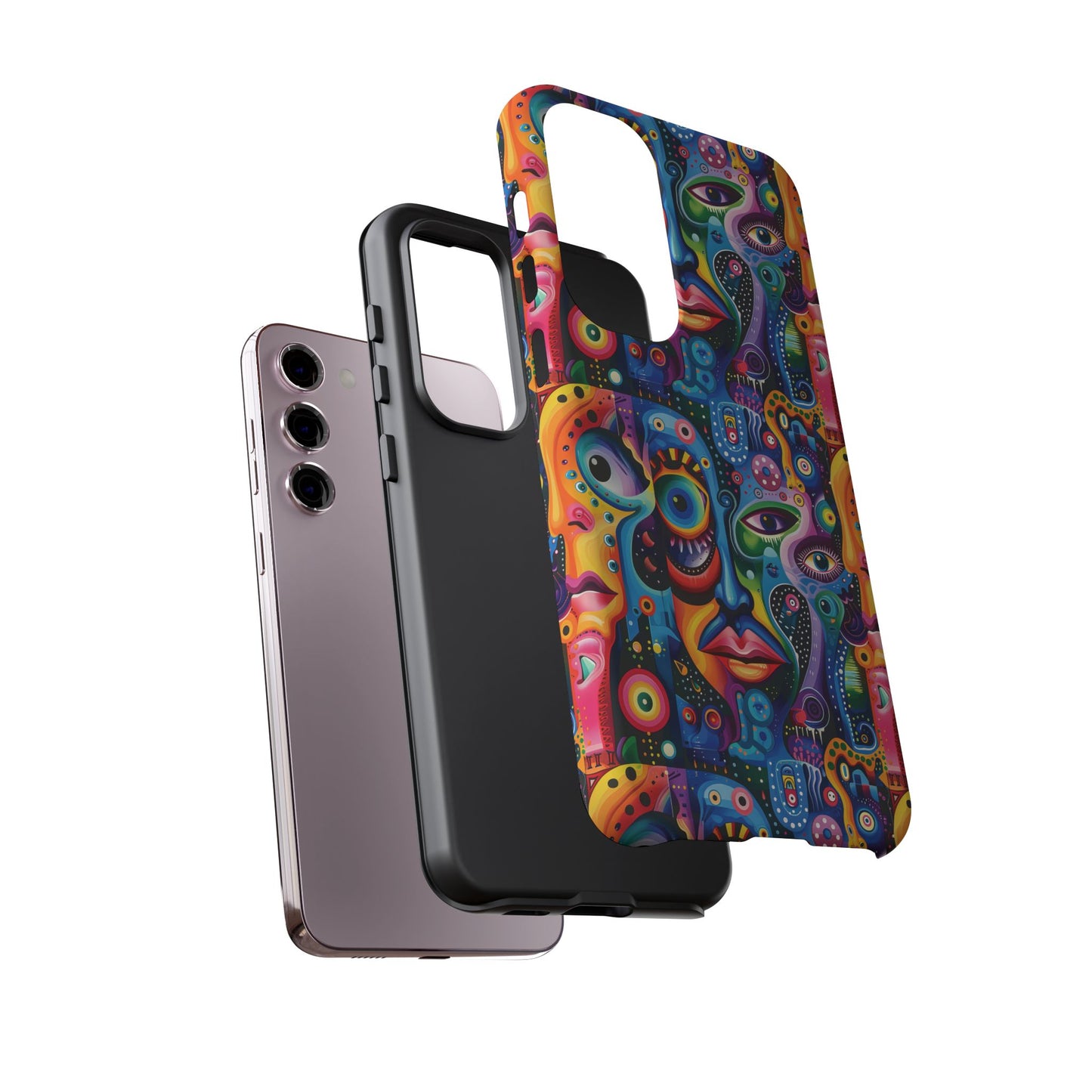 Psychedelic Visions Vibrant Samsung, iPhone and Google Pixel Phone Cases - Colorful Artistic Design