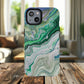 Marbled Tough iPhone Case, Magnetic Protector, Stylish Tech Accessory, Durable iPhone Cover, Unique Gift Idea