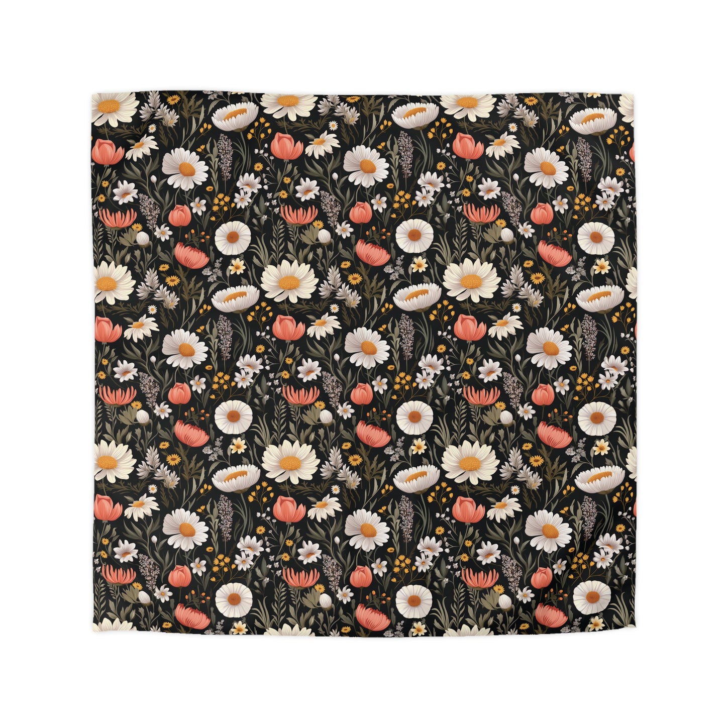 Blossom Elegance: Noir Garden Comfort Duvet Cover''