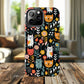 Whimsical Feline Garden iPhone and Samsung Tough Phone Cases,