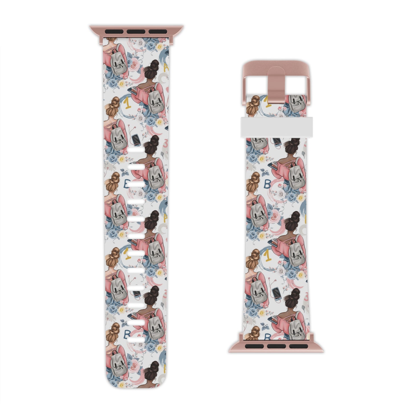 Study Chic Stylish Apple Watch Band - Floral Vintage Design for Trendsetters