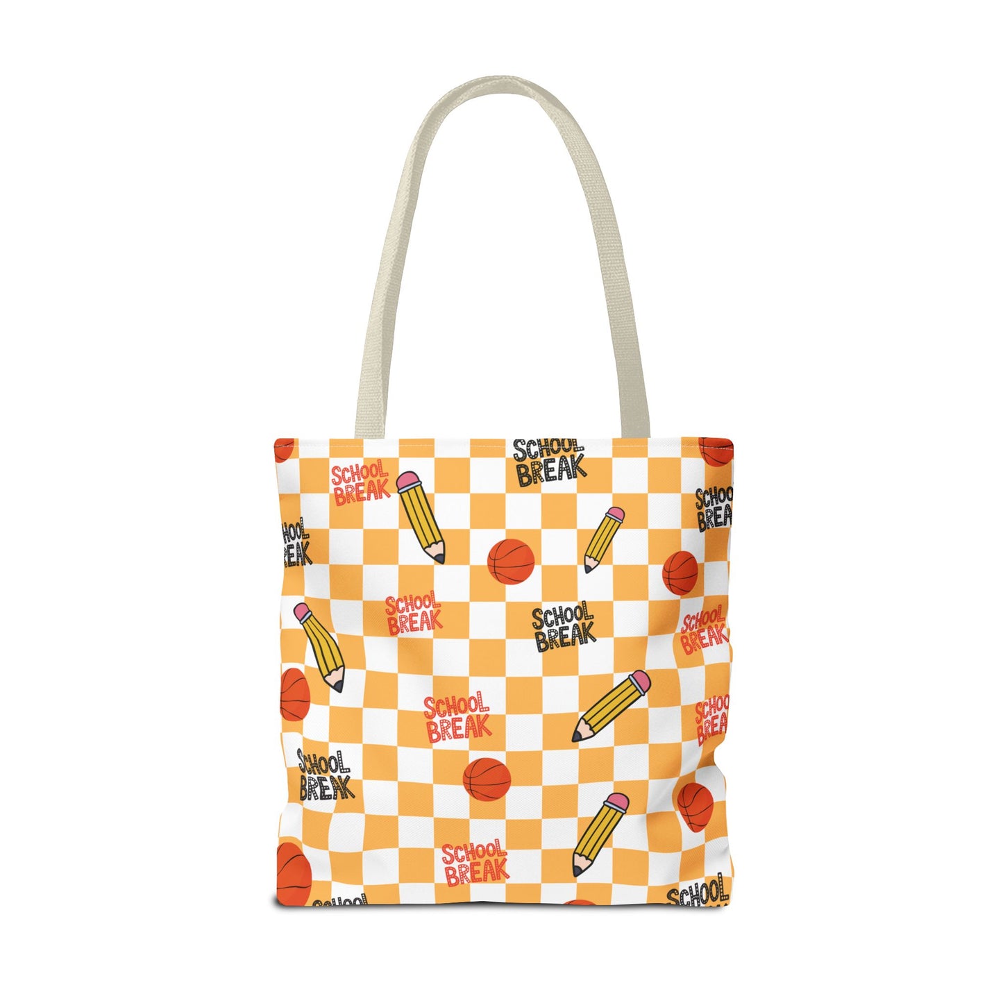 Personalized Orange Schoolyard Chic Composition Book Inspired Tote Bag, Back to School Tote, Teacher Gift, Kids Bag, Custom Name Bag, Educational Accessories, Back to School Tote Bag.