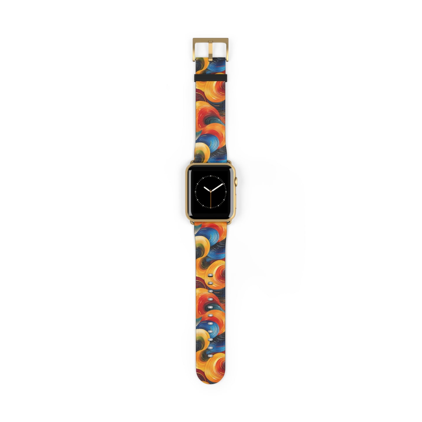 Cosmic Swirl Vibrant Art Watch Band - Colorful Abstract Design for Apple Watch.