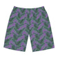 Purple Tropical Bliss Men's Board Shorts (AOP)- (PY)