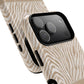 Personalized Zebra Animal Print Cover, Tough Magnetic MagSafe® iPhone® 13, 14, 15, 16, 17, Pro, Pro Max, Plus Cases (Custom Name).