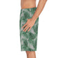 Grey Tropical Bliss Men's Board Shorts (AOP)- (PY)