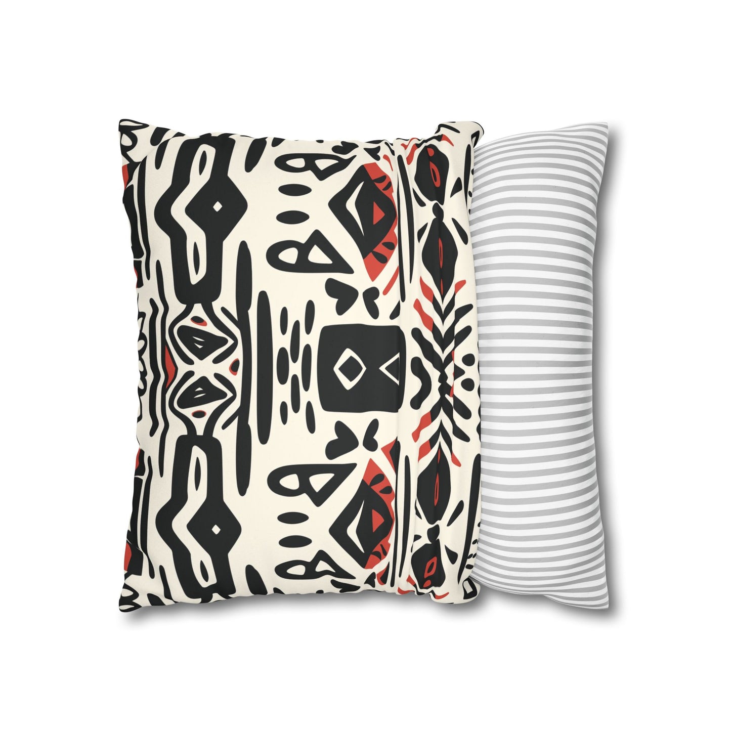 Tribal Harmony Faux Suede Square Pillowcase